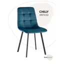Стул кухонный Стул груп Chilly 86x56x45 см велюр цвет темно-синий OS-2011 HLR-63