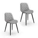 Кухонный стул Life style ALDER.Black.GREY-2 53x86x58 см велюр цвет черный 2 шт