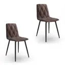 Кухонный стул Life style WELLS.Black.BROWN-2 44x87x54 см велюр цвет черный 2 шт