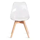 Стул Tetchair Tulip 79x59x48 см пластик/искусственная кожа цвет прозрачный