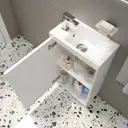 Тумба под раковину подвесная 1Marka Ноктюрн 40 см цвет белый