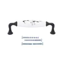 Мебельная ручка скоба Palladium Casalingo 128 мм Matte Black