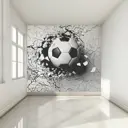 Фотообои флизелиновые Фотообоикин "Футбольный мяч 3D" 300x271 см