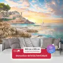Фотообои флизелиновые Первое ателье 300x204 см Закат над скалистым берегом pw94734-3