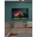 Постер Простопостер "Северное сияние над лесом" 70x50 см