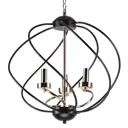 Люстра подвесная 3*60Вт E14 MD.0703-3-P BK+FGD