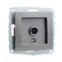 ТВ-розетка оконечная встраиваемая Mono electric Despina-Larissa 500-002405-138 цвет антрацит