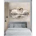 Фотообои флизелиновые Dekor vinil Пара лебедей в стиле гранж 200x270 см 9275dv