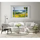 Фотообои флизелиновые Dekor vinil 150x100 см Летний пейзаж с речкой