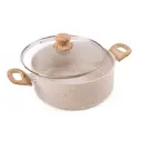 Кастрюля ENDEVER Stone-Beige-24C алюминиевая с керамическим покрытием
