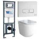 Комплект инсталляция с унитазом Weltwasser Mar JKS601410SGW цвет белый