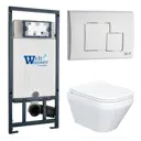Комплект инсталляция с унитазом Weltwasser Mar JKS701507SGW цвет белый