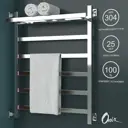 Полотенцесушитель водяной с полкой Onix Moon Plus Left 60x80 см 1/2" нержавеющая сталь