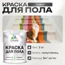 Краска для пола Malare Prof_крпол_84 износостойкая быстросохнущая полуглянцевая цвет графитовый 2 кг