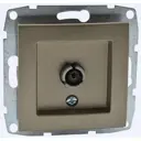 ТВ-розетка проходная встраиваемая Mono electric Despina-Larissa 500-002305-137 цвет бронза