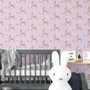Обои флизелиновые Decoracion Изящная антилопа 1 м сиреневые 7103807-vinil-280x100x4