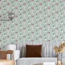 Обои флизелиновые Decoracion Цветущие розы 1 м голубые 7101906-vinil-280x100x4