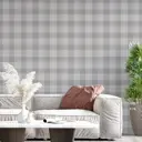 Обои флизелиновые Decoracion Виндзорская клетка 1 м серо-белые 7072207-vinil-280x100x4