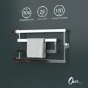Полотенцесушитель водяной е-образный Onix Vega Turn Left 32x60 см боковое угловое подключение слева 1/2" нержавеющая сталь цвет хром