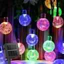 Гирлянда светодиодная уличная шарики BoomBoomShop BB-00017 на солнечных батареях 6 метров 30 ламп 8 режимов разноцветная