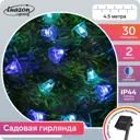 Гирлянда светодиодная нить Luazon Lighting SP-070 6253354 на солнечных батареях 4.50 м цвет черный