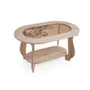 Журнальный столик овальный Бител 10 98x60 см цвет коричневый