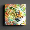 Картина без рамки Postermarket Леопард 40x40 см