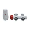 Комплект терморегулирующий угловой Vario Term Twins TSGS0206CFK/P 3/4" цвет белый