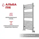 Полотенцесушитель водяной лестница Terminus Альба п16 53.8x100 см 1/2" нержавеющая сталь цвет хром