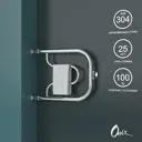 Полотенцесушитель водяной е-образный Onix Country direct left 40x32 см 3/4" нержавеющая сталь цвет хром