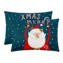 Комплект наволочек Этель Merry Xmas бязь 70x50см синий 2шт