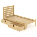 Кровать односпальная Solarius Классика высокая спинка 2 выкатных ящика100x101x200 см сплошное основание лакированная сосна цвет бежевый