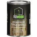 Защитно-декоративный антисептик для древесины Ekowood полуглянцевый цвет орегон 0.75 л