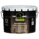 Защитно-декоративный антисептик для древесины Ekowood полуглянцевый цвет тик 9 л
