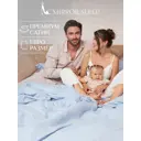 Комплект постельного белья Mirror sleep Полоса сатин евро наволочки 70x70- 4 шт цвет синий