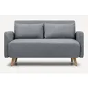 Раскладной диван Divan.ru Кускен 145x84x92 см велюр цвет серый