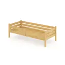 Кровать односпальная Solarius Детская со сплошным основанием 80x63x150 см сосна цвет черный лакированный