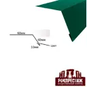 Карнизная планка Рокпрестиж 10x60x68x2000мм 0.4мм RAL 6005 зеленый