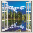 Фотообои бумажные Симфония Окно 139x139 см К-089/в