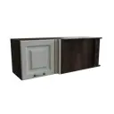 Навесной шкаф МС Ницца 1 дверь 80x35.80x65 см фасад серый МДФ каркас серый дуб ЛДСП Сурская Мебель