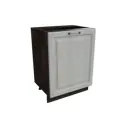 Напольный шкаф МС Ницца 1 дверь 60x81.60x47.80 см фасад серый МДФ каркас серый дуб ЛДСП Сурская Мебель