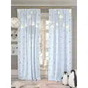 Комплект штор на ленте Helga 150x260 см репс цвет белый/синий/желтый/голубой HH958237