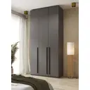 Шкаф распашной Принцесса мелания 3 дверный с антресолью 120x260x50 см ЛДСП цвет графит