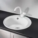 Мойка для кухни врезная Granula ST-4802 48x48 см глубина чаши 19 см кварц цвет белый
