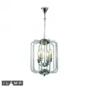 Светильник подвесной Ilamp Mono P2481-4-cr 4 лампы 6.29 м² цвет хром, прозрачный