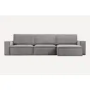 Раскладной диван Divan.ru Эби-2 354x87x167 см велюр цвет тёмно-серый