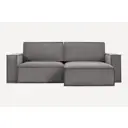 Раскладной диван Divan.ru Эби-1 254x87x167 см велюр цвет серый