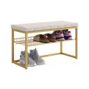 Подставка для обуви Mebelson 77x46x35 см 1 полка велюр цвет золото/крем