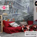 Фотообои флизелиновые Barton wall Город Машина 400x270 см K30804-C