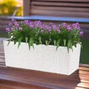 Кашпо Balcony twist Planta vita d 50 см 19 см 9 л пластик белый